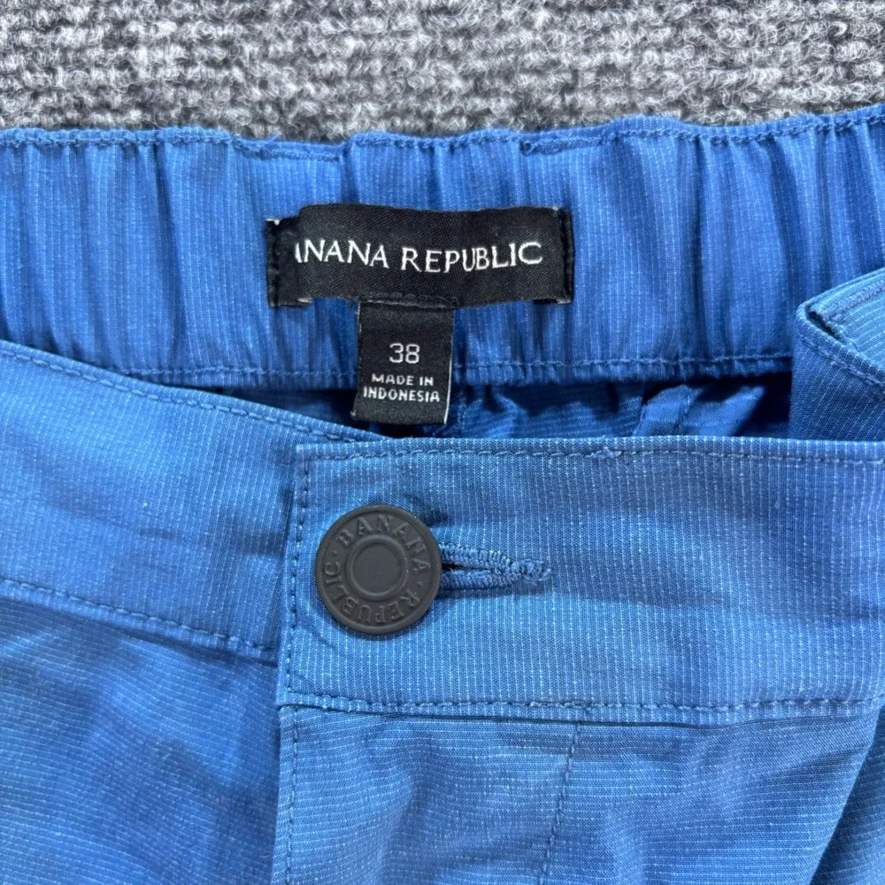 Banana Republic Performance Shorts Mens 38 Blue Ripstop Stretch Golf Active